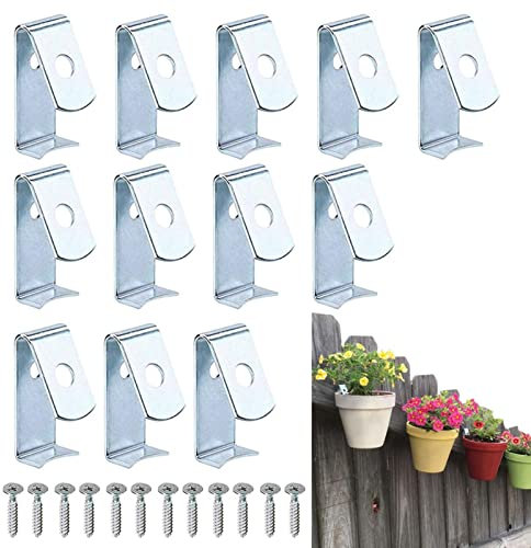 Clay Pot Hanger, Heavy Duty Terracotta Flower Pot Clip, Pot Clips Plant Hanger Metal, Wall Hook for Wall Mount 5-8 Inch Terracotta Pot Flower Pot, Hidden Flower Pot Hanging (Silver)