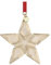 Swarovski Annual Edition Festive Ornament 2023, Weihnachtliches Stern-Ornament aus Goldfarbenem Kristall und einem Roten Ripsband