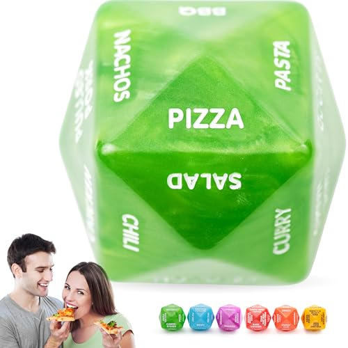 Dadi decisionali per coppie, idea regalo perfetta per un appuntamento serale! 5,1 x 5,1 x 5,1 cm, dadi da cucina per portare via le congetture per portare fuori o stare a casa con i dadi Decider