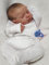 Anano Reale Leben Puppen Schauen 22 Zoll Taille Größe Schlafen Baby Puppen Reborn Junge Verwurzelt Blonde Haare (Loulou)