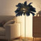 YQGOO Federlampe Stehlampe Wohnzimmer, Feder Stehlampe Gold mit 3-Farbig Dimmbarem,160cm Stehlampe Federn Moderne mit Fußschalter, Kreative Studie Schlafzimmer Feder Lampe Stehleuchte (Black)