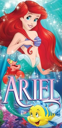 Disney Strandtuch, klassisch, Arielle mit Flunder, 71 x 147 cm