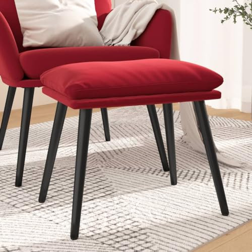 vidaXL Fußhocker Weinrot 45x29,5x35 cm Samt