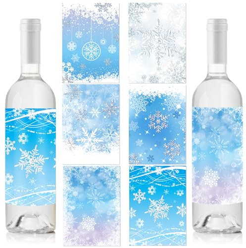 haweeli 24 etiquetas para botellas de Navidad – Etiquetas personalizadas Botella Vino autoadhesivas para vino espumoso