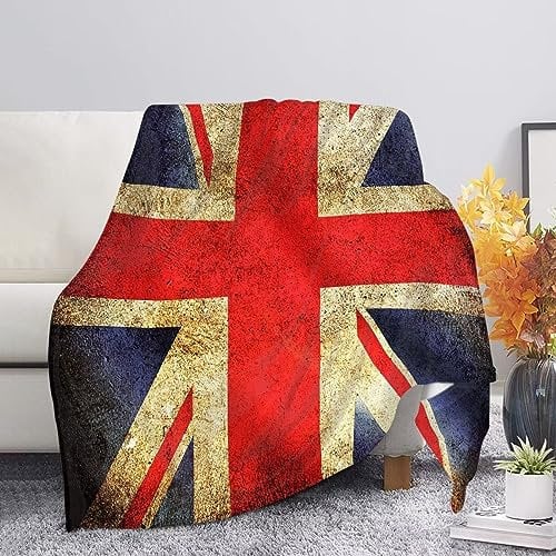 Binienty Union Jack Decken und Überwürfe Plüsch Home Fleece Überwurf Decke Home Decor Fuzzy Warm und Gemütlich Überwürfe für Bettwäsche Sofa Couch