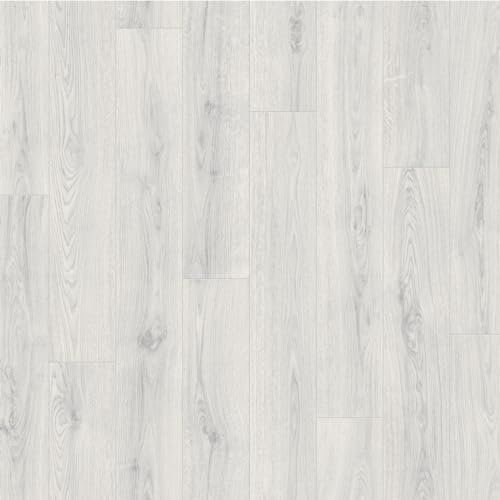 Pale Grey Oak Siren Vinyl Flooring 4mm Thick Durable Felt Backed Lino Kitchen Bathroom (2m x 2m)