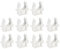 uxcell PVC Water Pipe Clamps, 10pcs Fit for 20mm(3/4) OD Hose Hanger Support Pex Tubing U-Shaped Pipe Clamps Clips