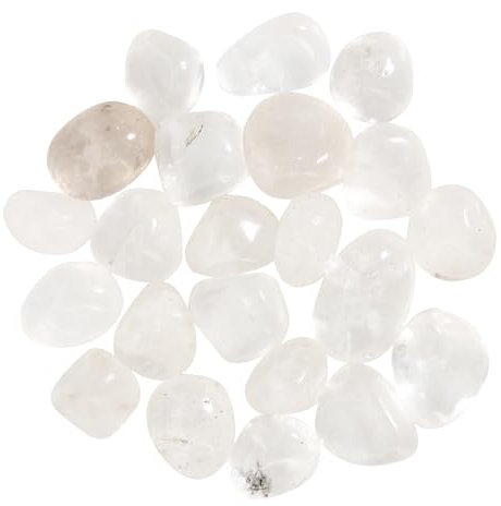 500g Bergkristall Trommelsteine, Bergkristall Stein Handschmeichler, Nature Edelsteine, Seifenstein, Glatter Heilkristall, Sorgenstein