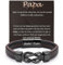 FAOMZQ Papa Geschenk, Lederarmband mit Gravur für Vater, Bester Papa Armband Geschenke zum Vatertag Geburtstag Weihnachten