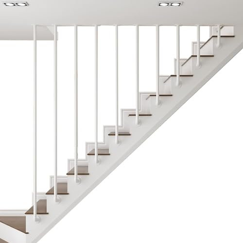 30 cm ~ 150 cm Handlauf, Treppengeländer für drinnen und draußen, Handlauf, Geländer, schmiedeeisernes Geländer, L-förmiges Treppenhaus, Handlauf, Geländer für Dachboden, Gartenzaun, Stange (Size : 1