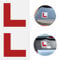 Extra Thick Strong L-Plates for New Car Driver, 2 Pack, No Melting No Blow Off, Easy to Move Without Scratching Paint, UK Weather Resistant, Reusable