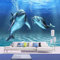 Delphine 3D Tapeten Wanddekoration Fototapete Sofas Wohnzimmer Wandbild Schlafzimmer-150cm×105cm