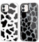 RUMDEY 2 Pack Cute Pattern for iPhone 7 Plus / 8 Plus 5.5 Phone Case, Cow Print Aesthetic Design Clear Cases Soft Silicone Slim TPU Shockproof Protective Fundas for Women Girls,Black&White