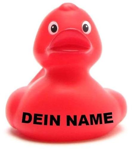 Duckshop Badeenten - personalisierbar (Ente Nora rot)
