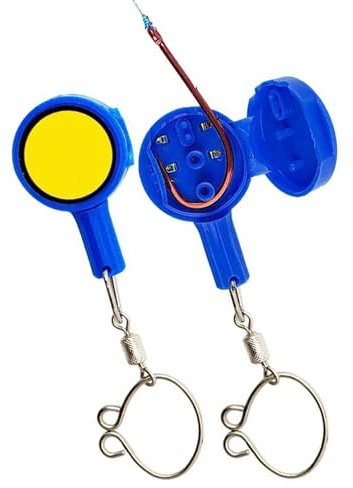 2pcs Fishing Gear Knot Tying Tool,Cover Fishing Hooks While Tying Strong Fishing Knots,Fishing Hook Tying Tool,Fishing Accessories for Beginner Anglers,Hook Tyer,FishingTool Equipment(Blue)