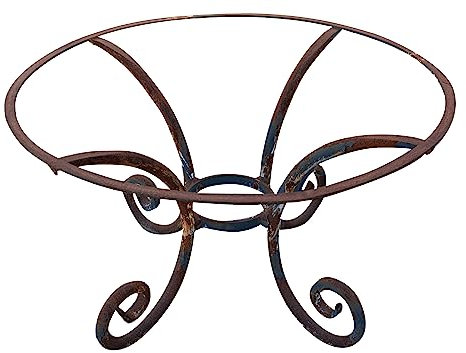 Biscottini Base pour Table - Fer forgé - Pieds de Table - Design élégant - Table Ronde - Base Table Plate en Verre - Style Industriel