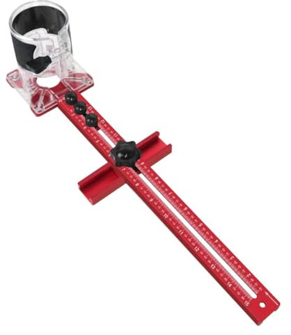 SAROAD 4in1 Router Fresatura Groove Bracket-Cabinet Hardware Jig Router Alluminio Cerchio Taglio Jig Punch-Router Fresatura BracketB