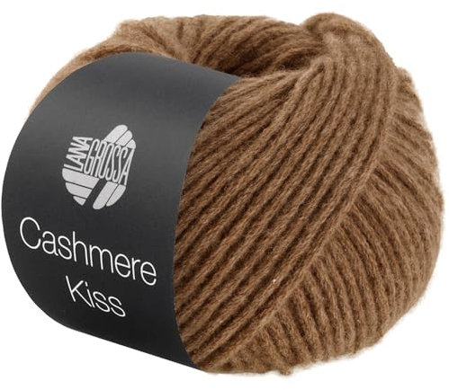 LANA GROSSA Cashmere Kiss | Edle Merino-Kaschmir-Mischung | Handstrickgarn aus 70% Schurwolle (Merino superfein) & 30% Kaschmir | 25g Wolle zum Stricken & Häkeln | 70m Garn FB 101