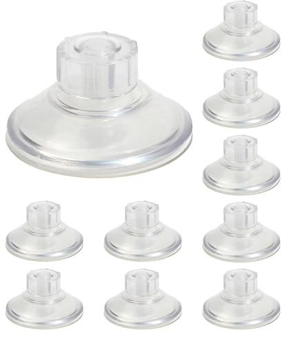 Starke Saugnäpfe, Glassaugnäpfe | Napfschellen mit Griff für Wohnwagen-Vorzelt, 10 Stück,Transparentes Van Side Fix Pads Kit, stark haftender Saughalter für Badezimmer, Küchenfenster
