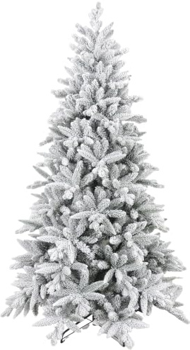 HOMCOM Künstlicher Weihnachtsbaum 180 cm mit Schnee, inkl. Metallständer | 994 Spitzen, Künstlich Tannenbaum, Christbaum Weihnachtsdeko, für Drinnen