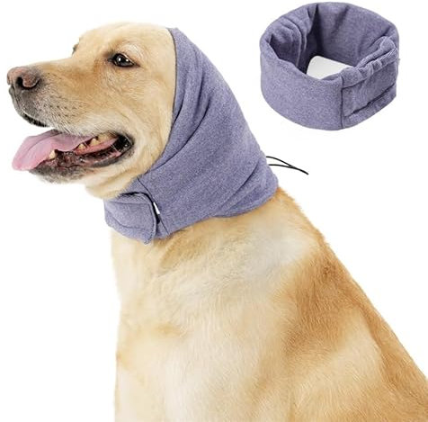 SUYUKU Cache-oreilles pour chien - Cache-oreilles pour plus de confort - Violet - Taille L