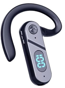 SHUGWA On-Ear Headset Bone Conduction TWS bluetooth 5.2 Earphones Display Headphones Noise Cancellation Sport Headsets For Smart Phone Bluetooth Headset(Black)