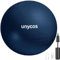 unycos - Gymnastikball 75 cm Sitzball Trainingsball für Yoga, Fitness, Medizinball, Balance Ball, Core Training Strength, Pilates-Ball | Inkl. Pumpe, BPA-Frei, Anti-Burst (Dunkelblau mit Logo)