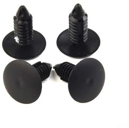 Sumsoctober Plastic Bumper Clips For Front License Plate Hole Covers In Black,Bumper Front License Plate Holes Cover Clips,For In Holes 6-7mm