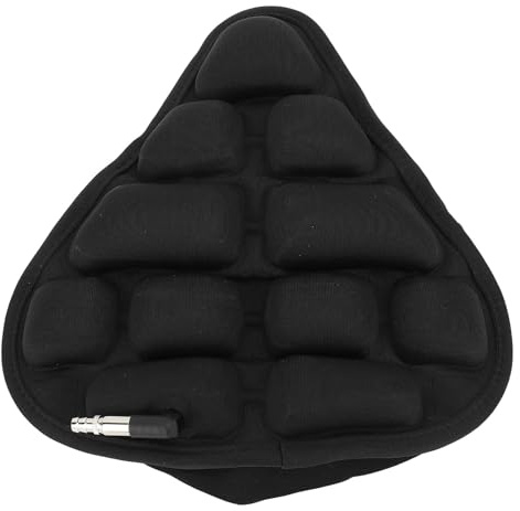 Alomejor Ergonomisches Fahrradsitzkissen, Aufblasbarer Sitzbezug mit Hochdichtem TPU-Material, Damen & Herren, Schwarz, Kompatibel mit Station?Ren Fahrr?dern