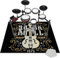 Alfombra de Tambor Insonorizada, Alfombras Acusticas, 110 x 80 cm Alfombra para Bateria Electronica, Alfombrillas Antivibracion Bateria, Alfombras Rectangulares Antideslizantes para Bombo Caja