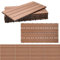 Randaco WPC Terrassenfliesen, 30x60cm 36er Set für 6m² Holzoptik Kunststoff Fliesen Klickfliesen Balkonfliesen mit Drainage, für Garten, Terrasse, leicht zu verlegen, Braun