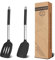 Lot de 2 spatules en silicone sans BPA résistantes à la chaleur pour la cuisine, passent au lave-vaisselle, ustensiles de cuisine idéaux pour rôtir, griller et cuisiner