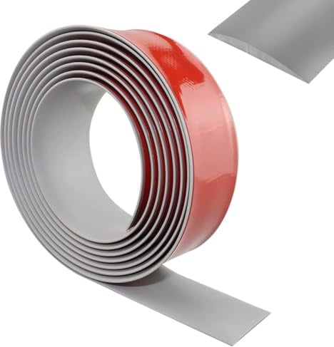 Übergangsprofil Selbstklebend 4cm breit, Grau, 3M | Übergangsleiste Boden, PVC Abdeckleiste