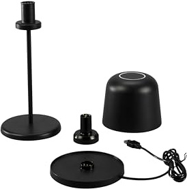 Konstsmide Biot 7845-750 LED Table Lamp, Black, Indoor/Outdoor, Wireless, 11 x 30 x 11 cm