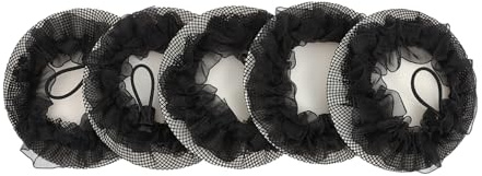 KAILIKETIY 5 Stück Elastisches Haarnetz für Dutt aus Polyester und Nylon mit Kordelzug Geeignet für Ballettaufführungen und Sauberen Ordentlichen Look