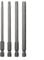 Juego de puntas de destornillador magnéticas de 100 mm de largo, vástago hexagonal de 1 4 pulgadas de acero ranurado para Torx para kit de brocas eléctricas de cabeza hexagonal (D)