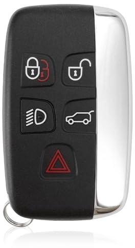 Carcasa Mando Llave del Coche para Land R0ver Range R0ver Discovery 4 | Repuesto Llave Remota 5 Botones para Jaguar Xj Xe Xf Xk Xfl Xjl Freelander Sport Evoque