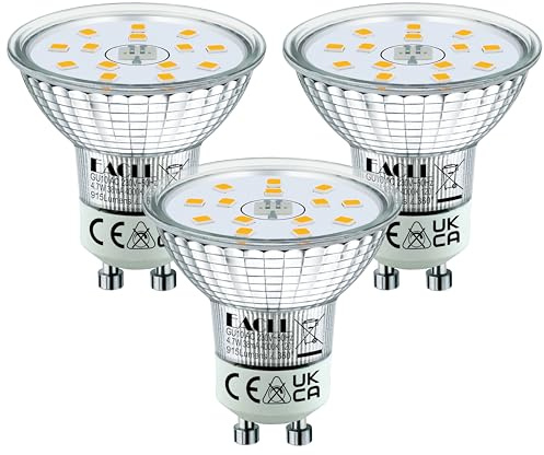 EACLL Klasse B Hocheffiziente GU10 LED Lampen, 3er-Pack, 915 Lumen 4000K Neutralweiss 4,7W Ersetzt 120W Halogen Leuchtmittel, Flimmerfrei, Abstrahlwinkel 120°, Nicht Dimmbar Ø50xH53mm Reflektorlampen