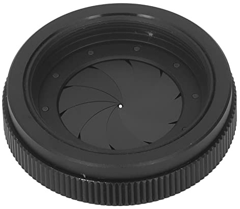 Jeanoko Adjustable Iris Aperture Condenser for Optical System, Easy-to-Operate Iris Diaphragm for Photographers, Made of Aluminum Alloy - Fits for All Optics