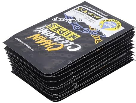 POENVFPO Bike Chain Cleaning Wipes, Individually Wrapped 30x18cm Degreasing Towels for Motorcycle Cycle Chains Engines, 12 Count