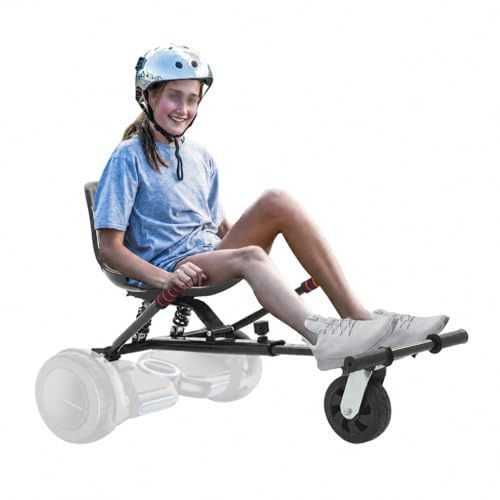 Hoverboard Sitz für 6.5-10 Zoll Balance Scooter für Kinder & Erwachsene | Verstellbare Länge, Elektro Gokart, Go Cart Drift Kart Zubehör, Bis 100kg