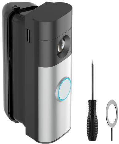 Tizomi 30-55° Adjustable Doorbell Angle Mount for Ring Battery & Wired Doorbell/Pro/Plus(New Model), Ring Doorbell Corner Mount with Dual Locking Screws, Universal Left & Right Installation