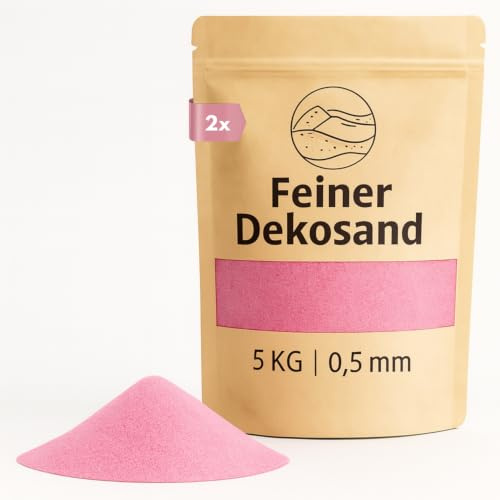 Deko-Sand pink 10 kg - Feine Dekosteine für Vasen, Gläser, Tischdeko & Floristik
