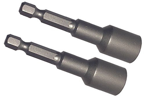 11mm Bi-Hex Nut Driver (Pack of 2) 65mm Long with 1/4 Hexagon Drive Suitable for Cladding and Roofing
