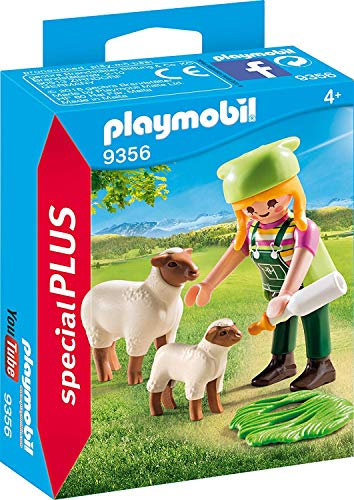 PLAYMOBIL Special Plus 9356 Bäuerin mit Schäfchen, ab 4 Jahren