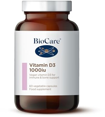 BioCare Vitamin D3 1000iu, 60 Capsules | Vegan Vitamin D for Immune, Bone, Muscle and Teeth Support