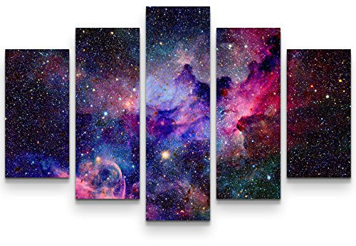Paul Sinus Art Nebel und Galaxien im Weltraum438 teiliges Wandbild auf Leinwand (Gesamtmaß: 150x100cm)