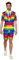 Suitmeister Anzug für Herren besteht aus Sakko, Hose und Krawatte, Summer Rainbow, XL