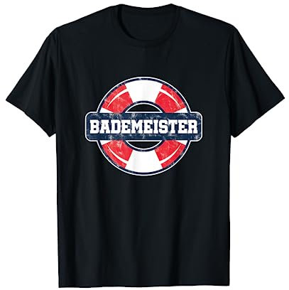 Bademeister Schwimmer Rettungsring Schwimmbad Baden Geschenk T-Shirt