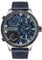Police Unisex Erwachsene Analog Quarz Uhr mit Leder Armband PL15662XSTU.03